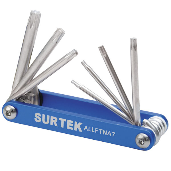 Juego de 7 llaves Torx tipo navaja Surtek