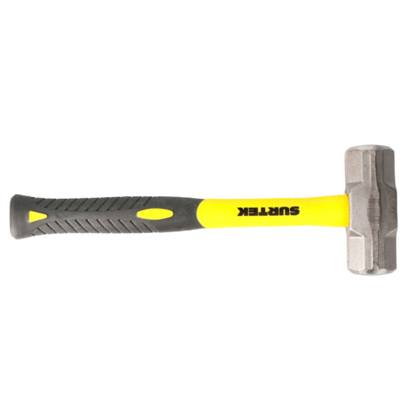 Marro octagonal cabeza forjada con mango corto de fibra de vidrio de 12", 4 lb Surtek