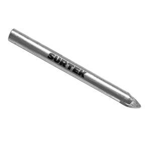 Broca para vidrios y azulejos de acero con cabeza de carburo de tungsteno 1/4" Surtek