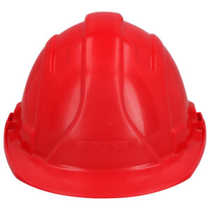 Casco de seguridad con ajuste de intervalos de 4 puntos, color rojo Surtek