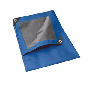 Lona de polietileno color azul con fondo plata, 3 x 3 m Foy