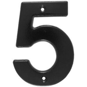 Número 5 bold 4" negro Lock