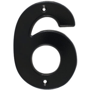 Número 6 bold 4" negro Lock