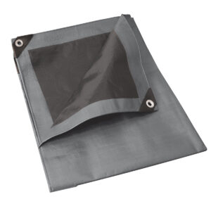 Lona de polietileno reforzada color gris, 4 x 4 m Surtek