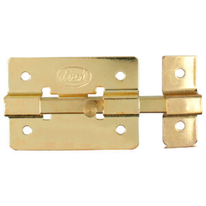 Pasador de sobreponer de barra latón brillante 12 cm Lock
