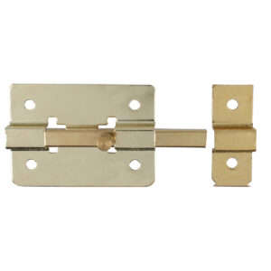 Pasador de sobreponer de barra latón brillante 8 cm Lock